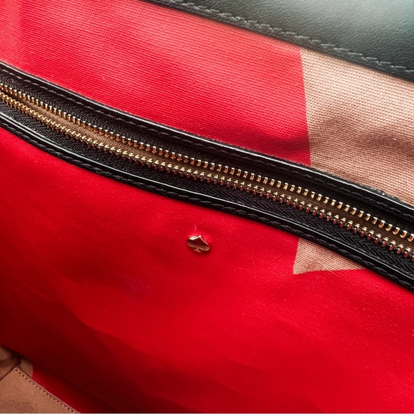 Kate Spade Sold Out Heart It Penelope White Canvas Tote Bag Sweet - Picture 10 of 15